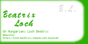 beatrix loch business card